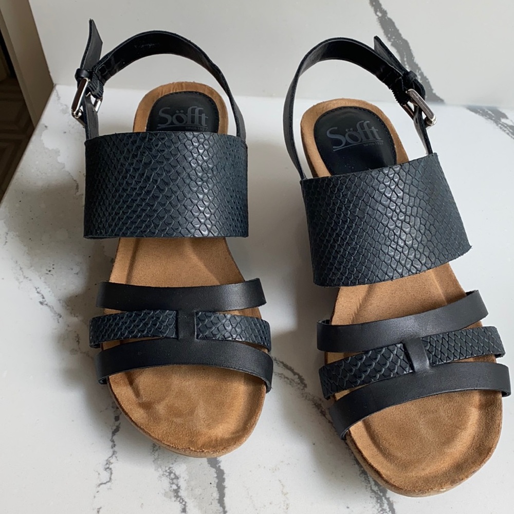 Sofft black sandals 7 M
